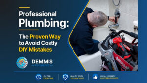 Text: Professional Plumbing drain cleaning service in Orland Park IL