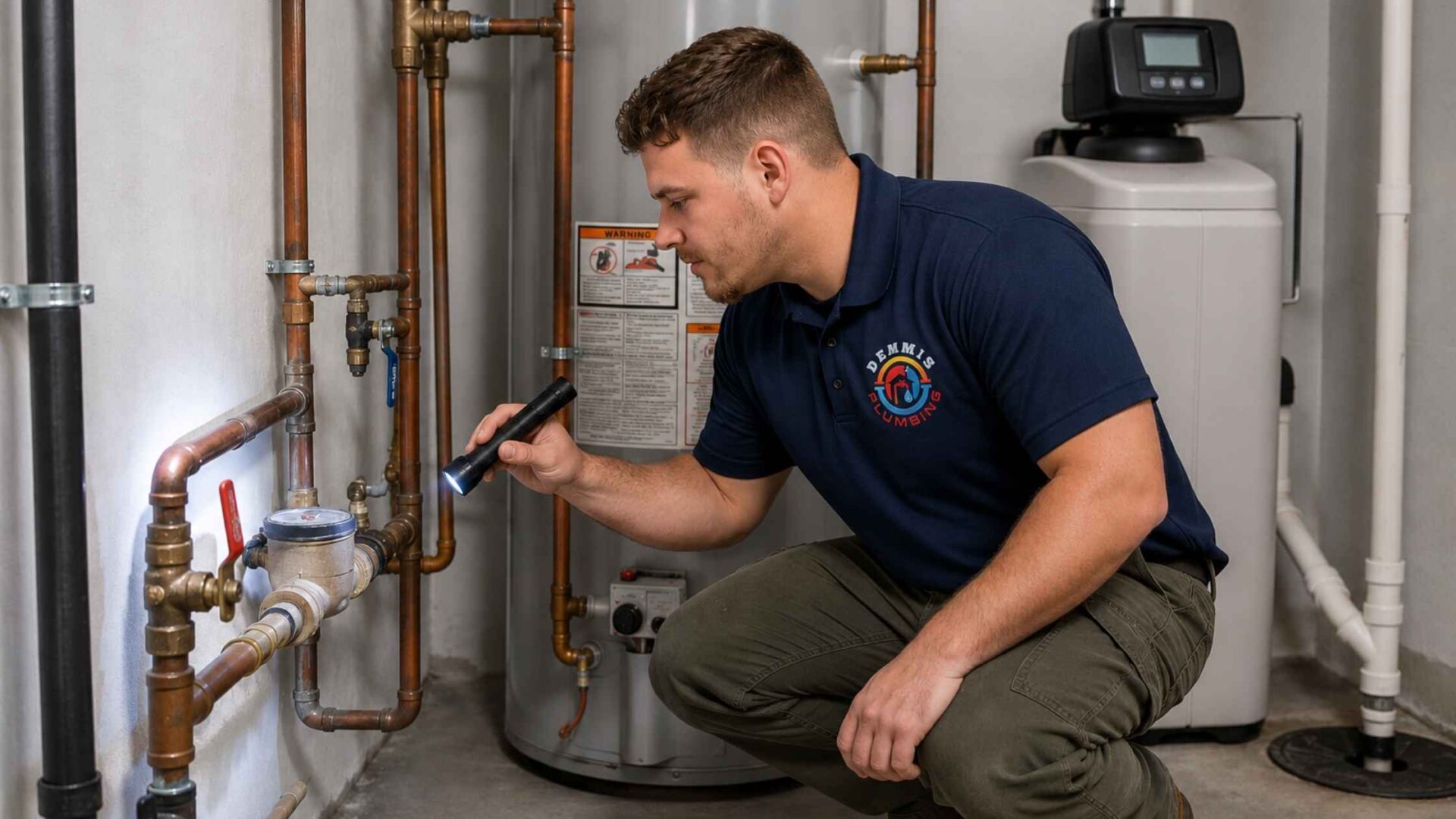 hard water plumbing inspection by professional plumber