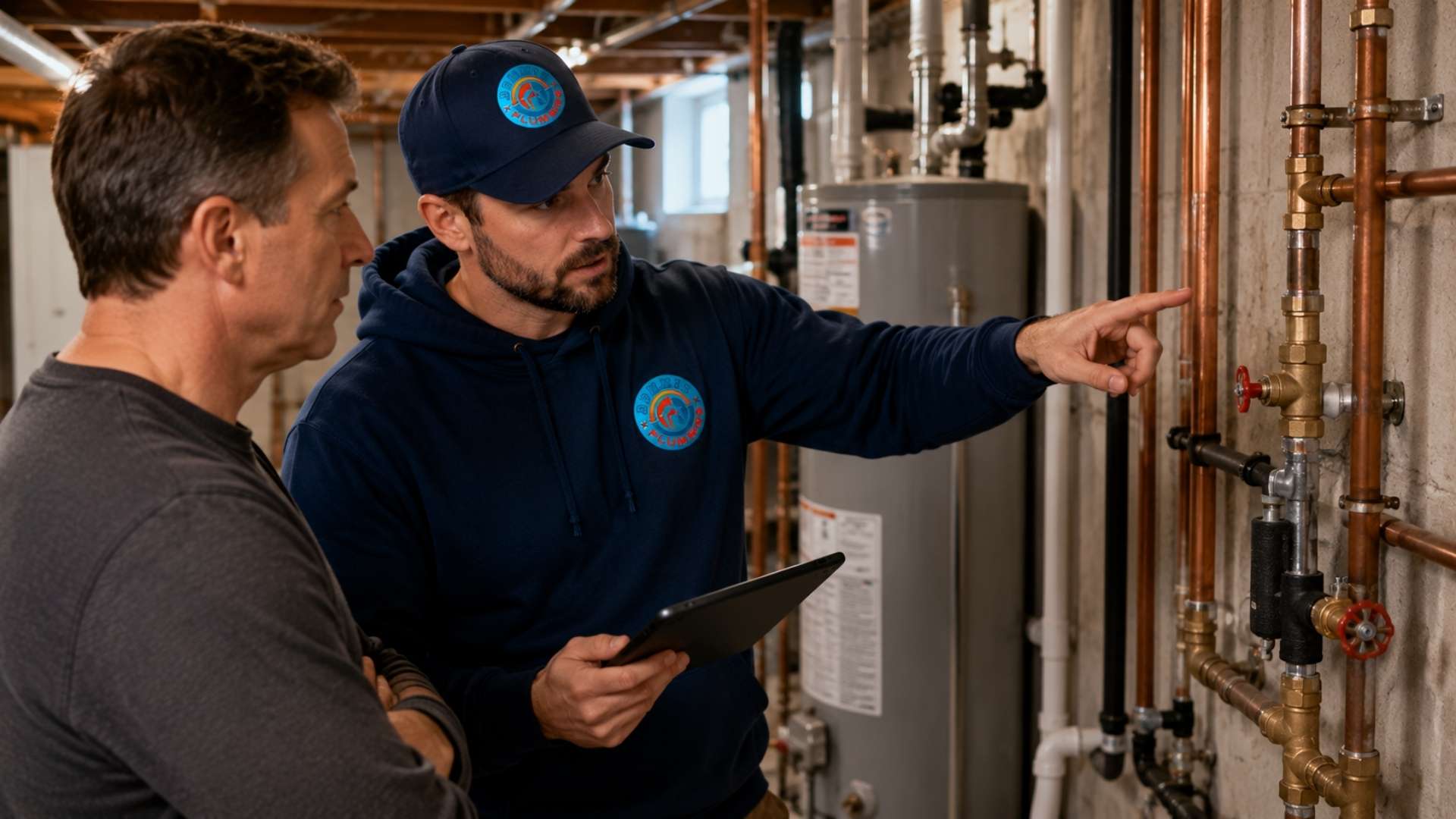 lumber inspecting a residential water meter for hidden plumbing leaks